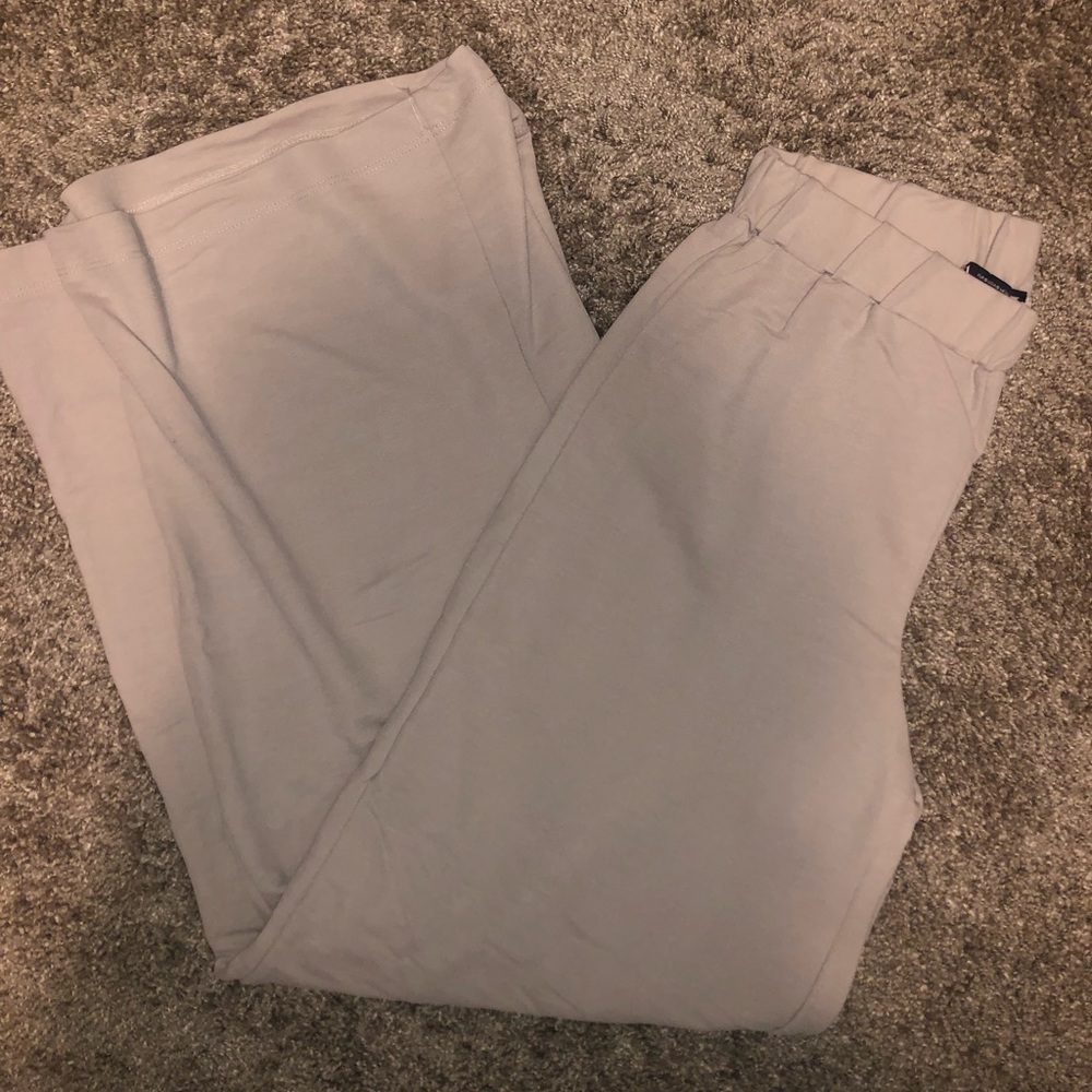 Zara tan wide leg pants